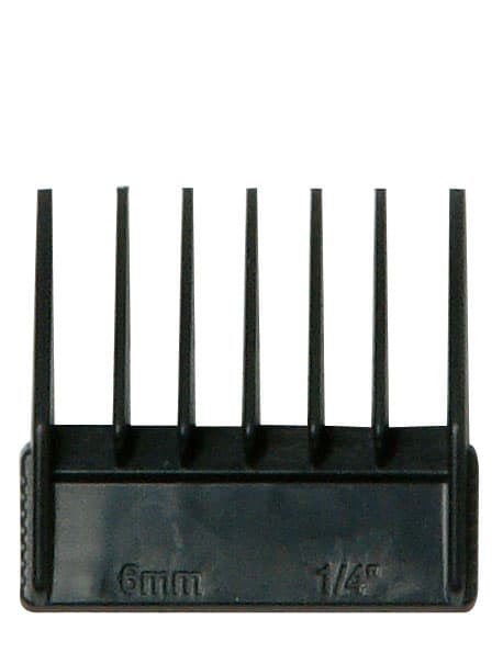 Attachable comb for hair clipper, black.