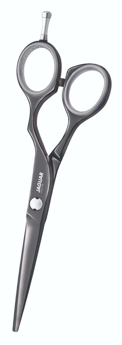 Hairdressing scissors with ergonomic design.