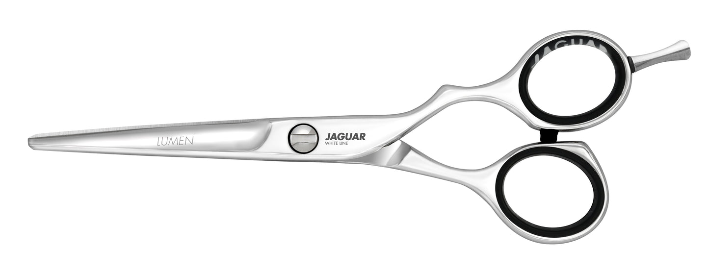 Hairdressing scissors with ergonomic design.