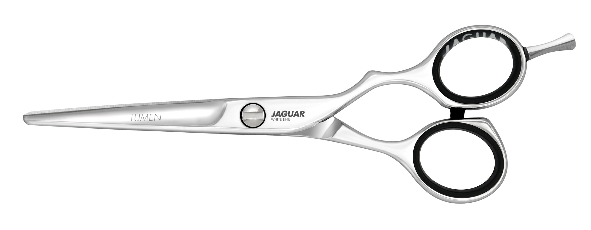 Hairdressing scissors with ergonomic design.