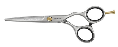Hairdressing scissors with ergonomic design.