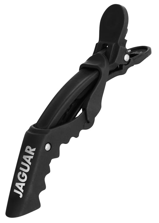 Black crocodile clip for hair.