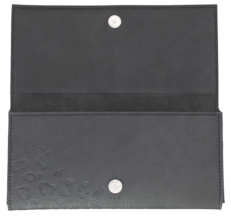 Open scissor case with two pairs of scissors.