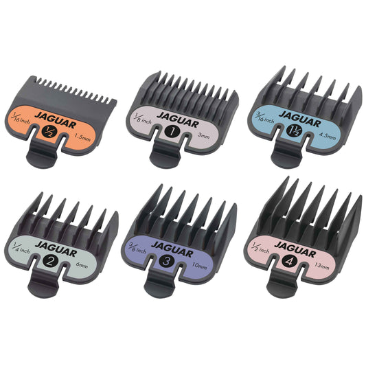 Aufsteckkämme für JAGUAR J-CUT FADE X in verschiedenen Größen – präzise Längeneinstellungen für professionelle Haarschnitte