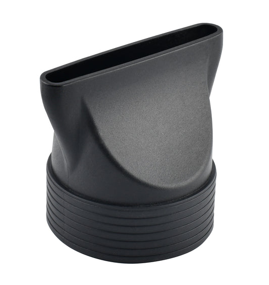 Black nozzle for hair dryers.