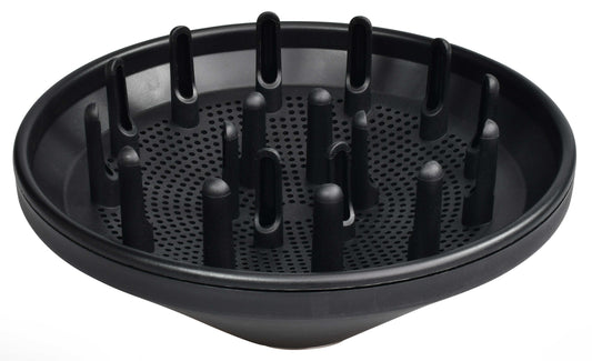 Black diffuser for hair dryers.