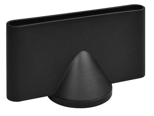 Black scissor holder for hairdressers.