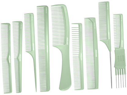 Hair cutting combs in a case