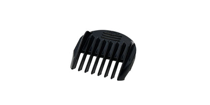 Four black comb attachments with sizes.