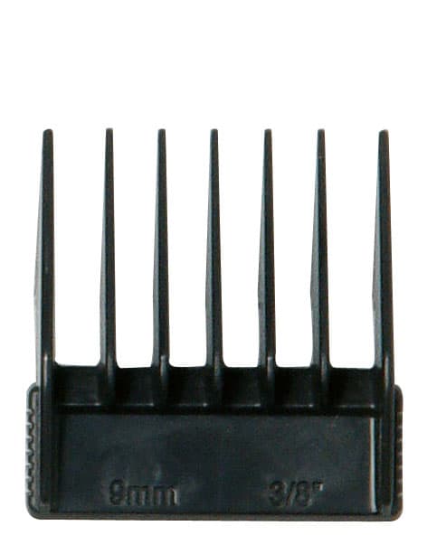 Attachable comb for hair clipper, black.