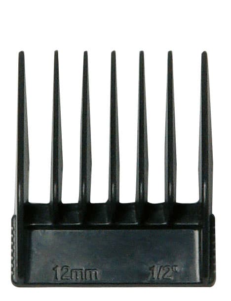 Attachable comb for hair clipper, black.