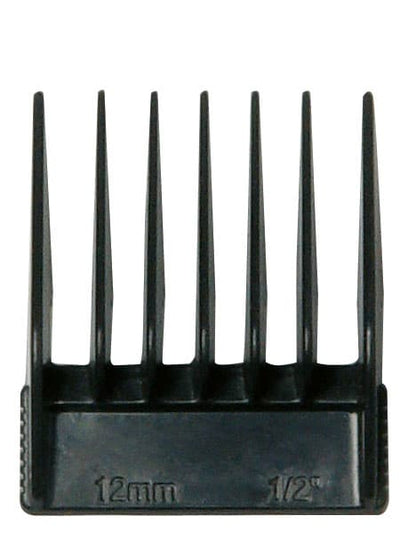 Attachable comb for hair clipper, black.