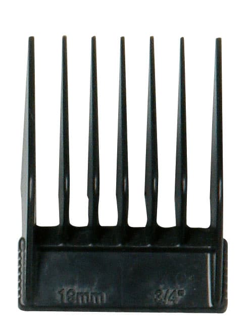 Attachable comb for hair clipper, black.