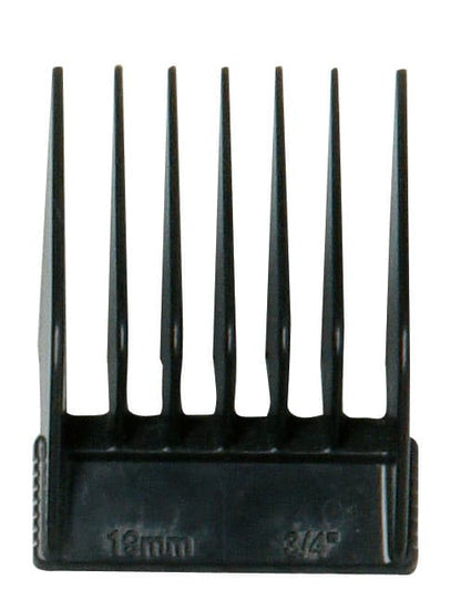 Attachable comb for hair clipper, black.