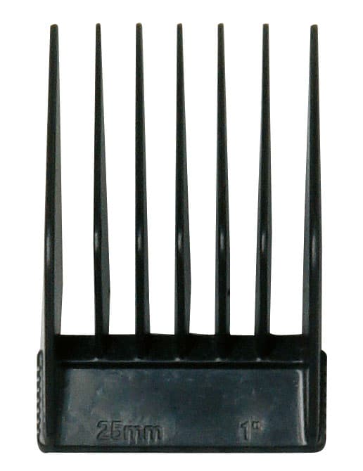 Attachable comb for hair clipper, black.