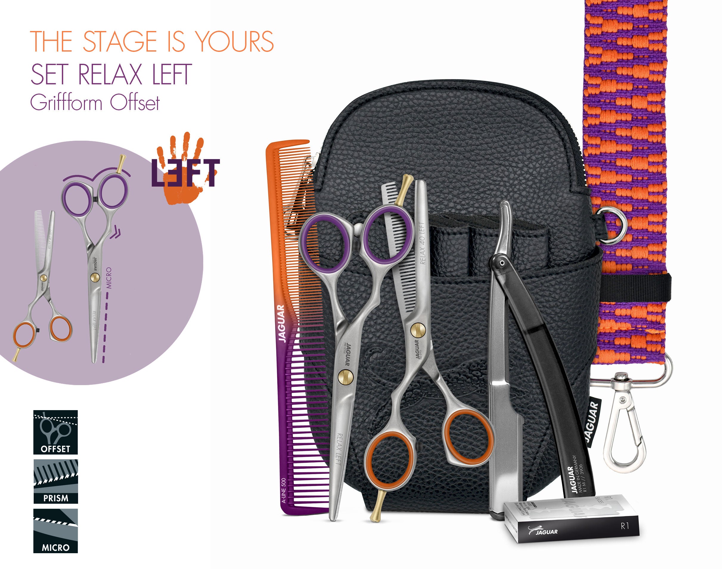 PRE STYLE: Professional scissors with satin or high-gloss finish
