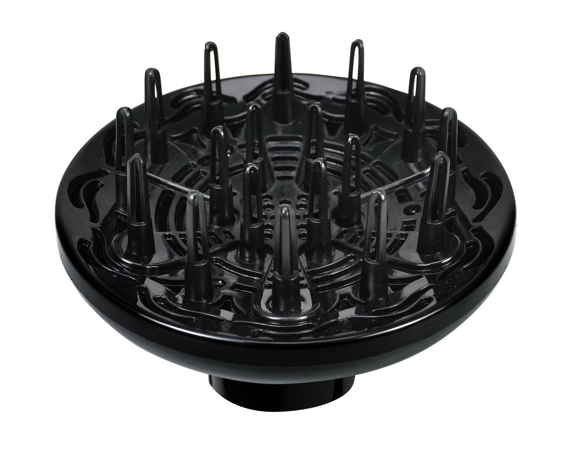 Diffuser attachment for hair dryers.