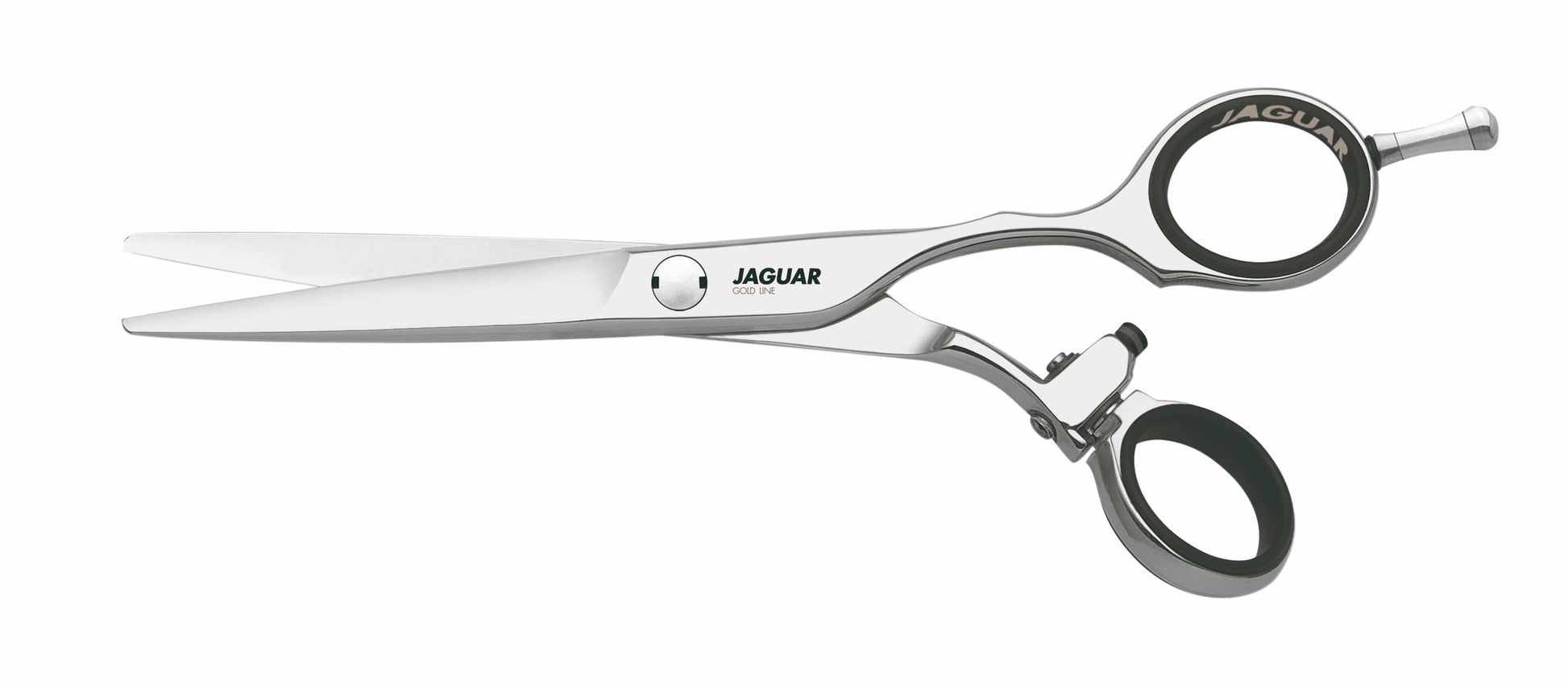 Hairdressing scissors with ergonomic design.