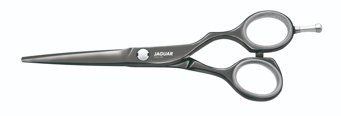 Hairdressing scissors with ergonomic design.