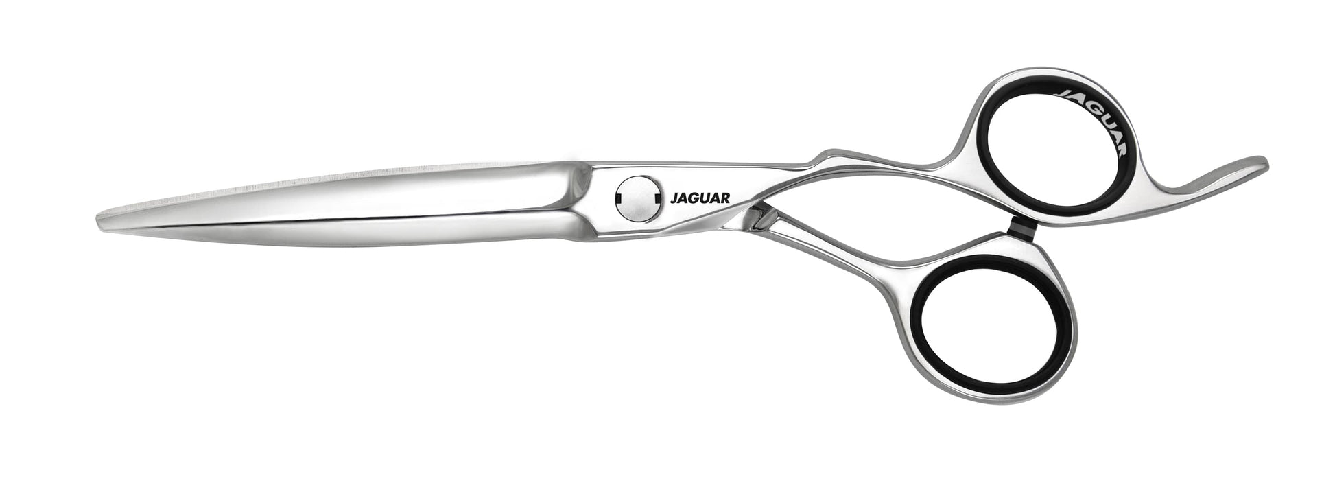 Hairdressing scissors with ergonomic design.