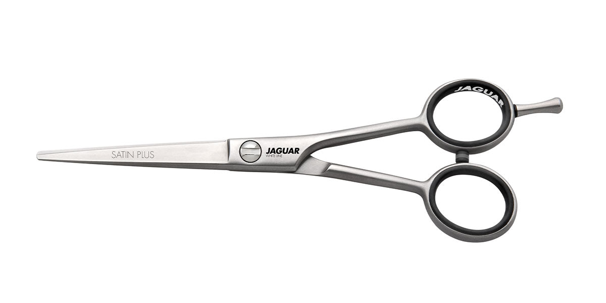 Hairdressing scissors with ergonomic design.