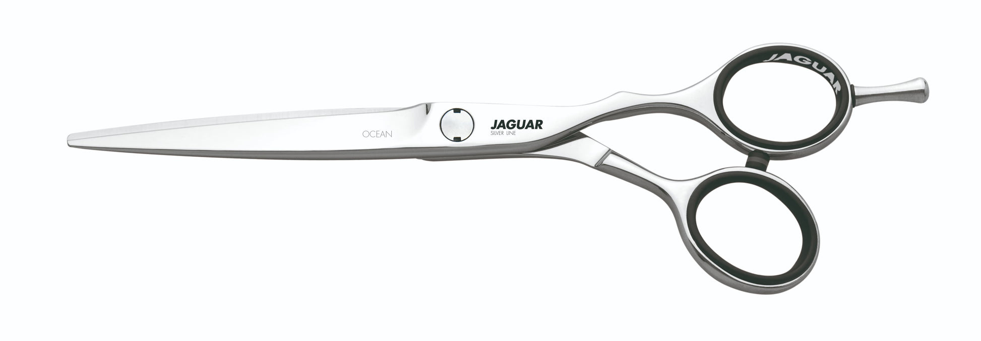 Hairdressing scissors with ergonomic design.
