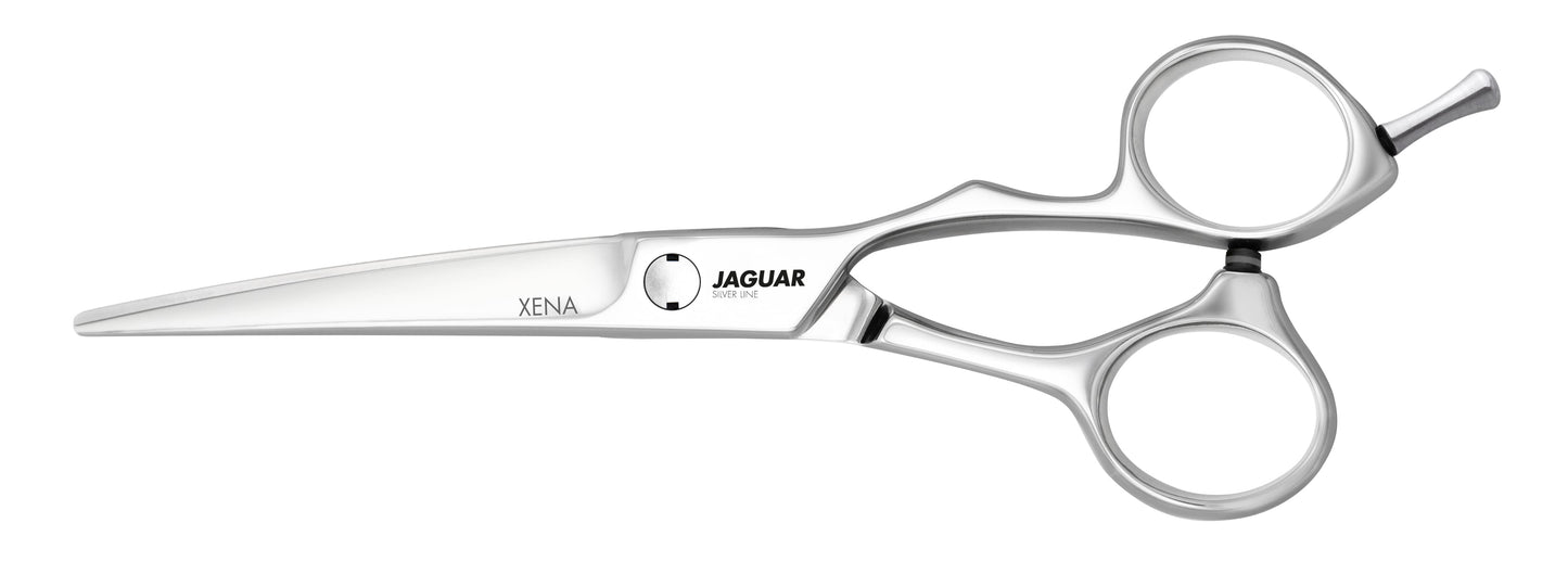Hairdressing scissors with ergonomic design.