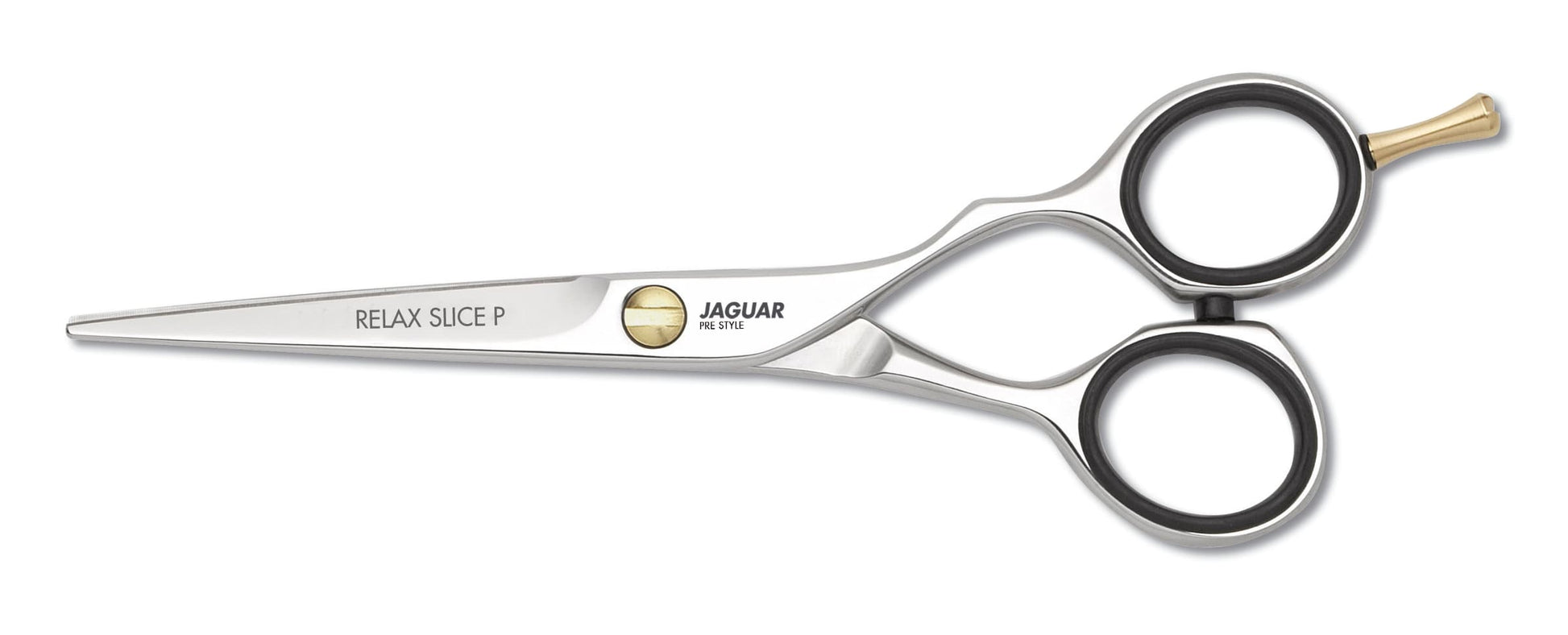 Hairdressing scissors with ergonomic design.