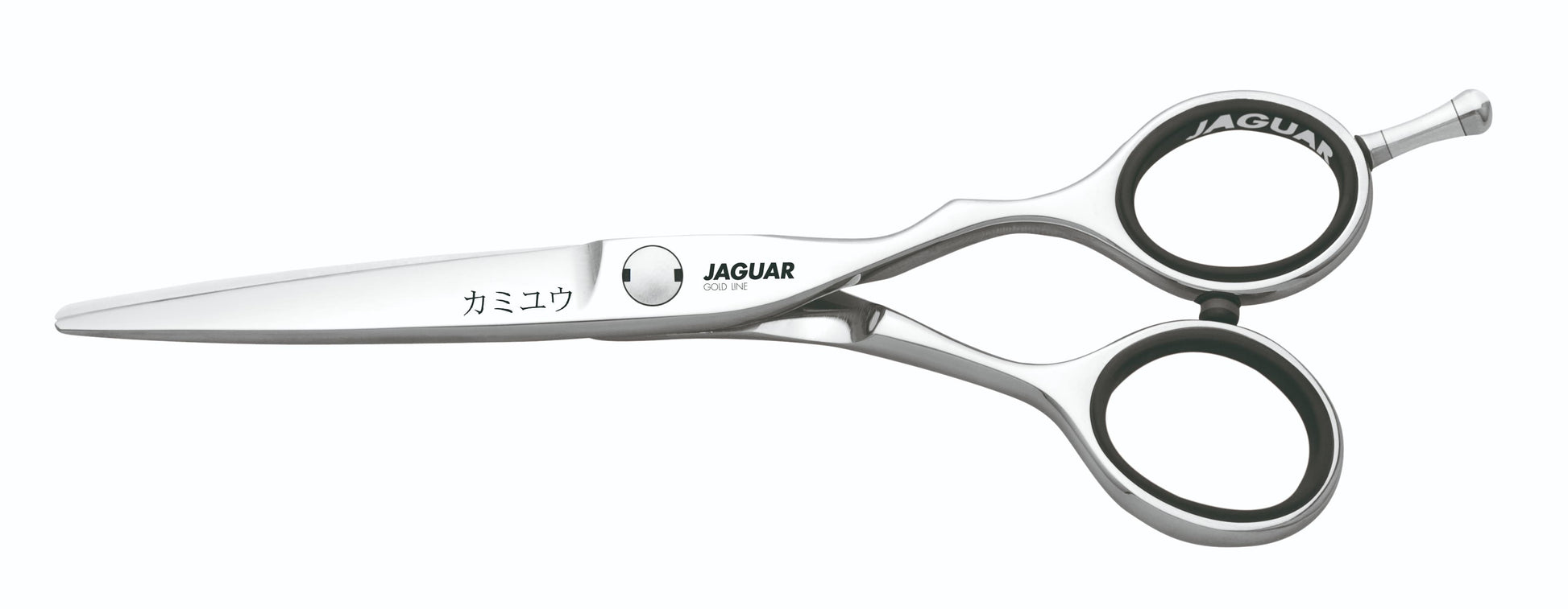 Hairdressing scissors with ergonomic design.