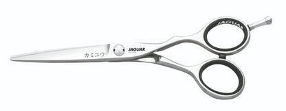 Hairdressing scissors with ergonomic design.