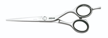 Hairdressing scissors with ergonomic design.