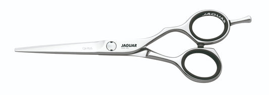 Hairdressing scissors with ergonomic design.