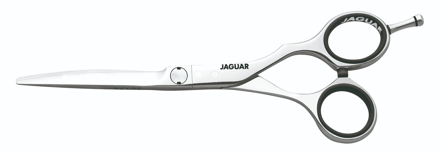 Hairdressing scissors with ergonomic design.