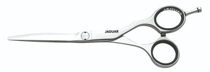 Hairdressing scissors with ergonomic design.