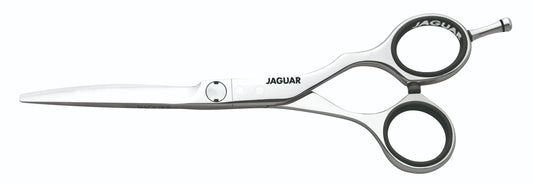 Hairdressing scissors with ergonomic design.