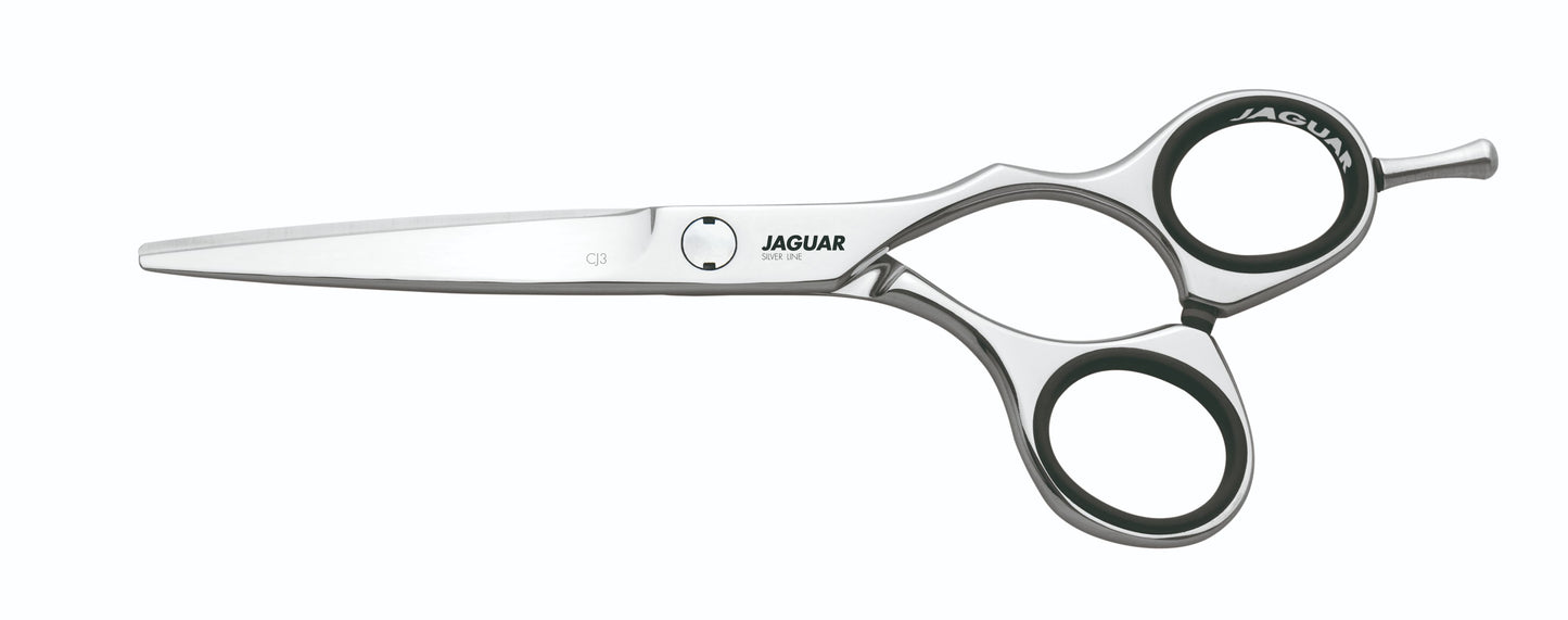 Hairdressing scissors with ergonomic design.