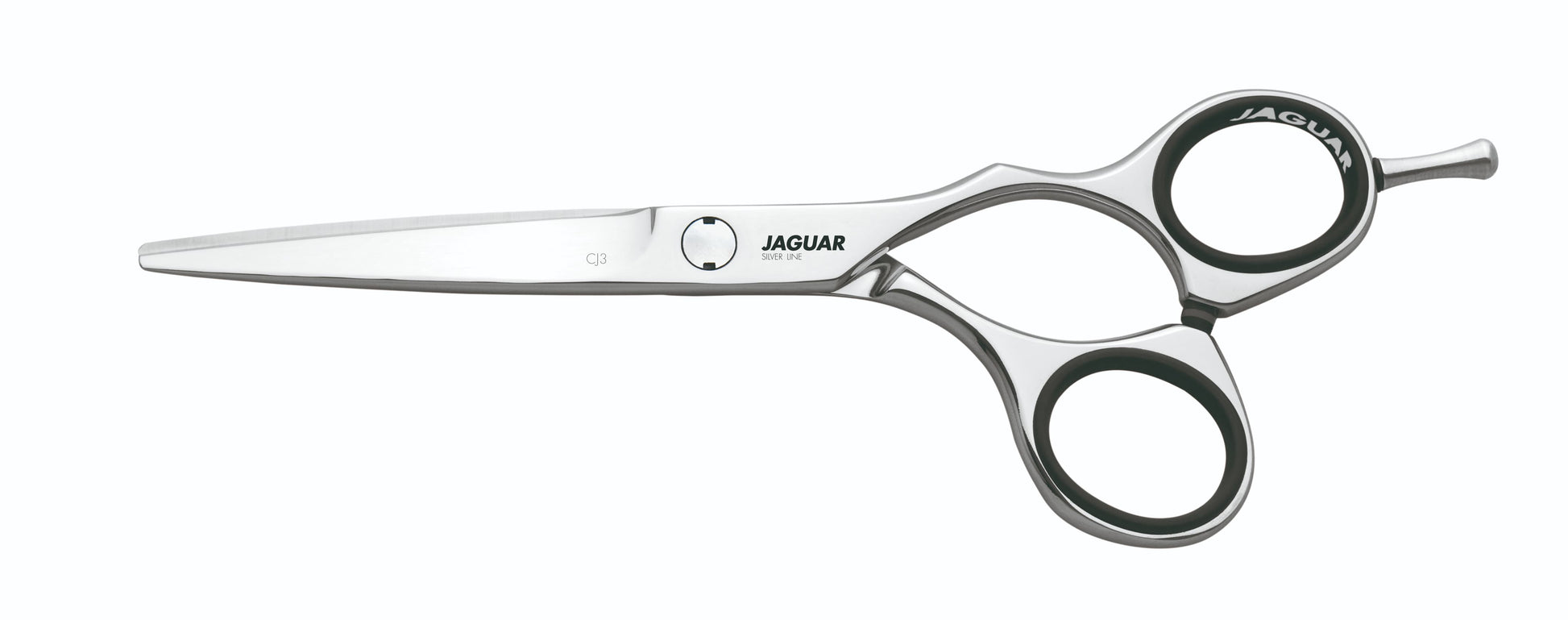 Hairdressing scissors with ergonomic design.
