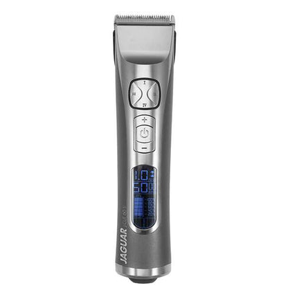 JAGUAR J-CUT 60 Li Haarschneidemaschine mit digitalem Display und Edelstahlgehäuse für professionelle Friseure