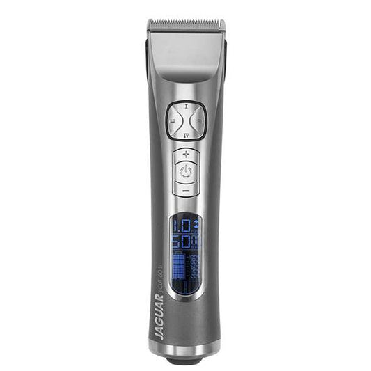 JAGUAR J-CUT 60 Li Haarschneidemaschine mit digitalem Display und Edelstahlgehäuse für professionelle Friseure