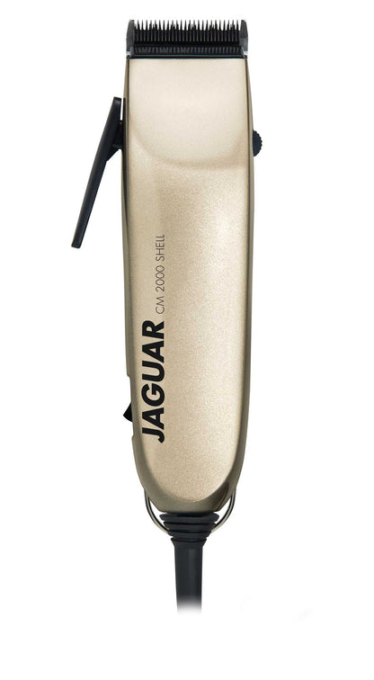 Gold-colored hair clipper.