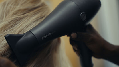 Hair dryer in black.