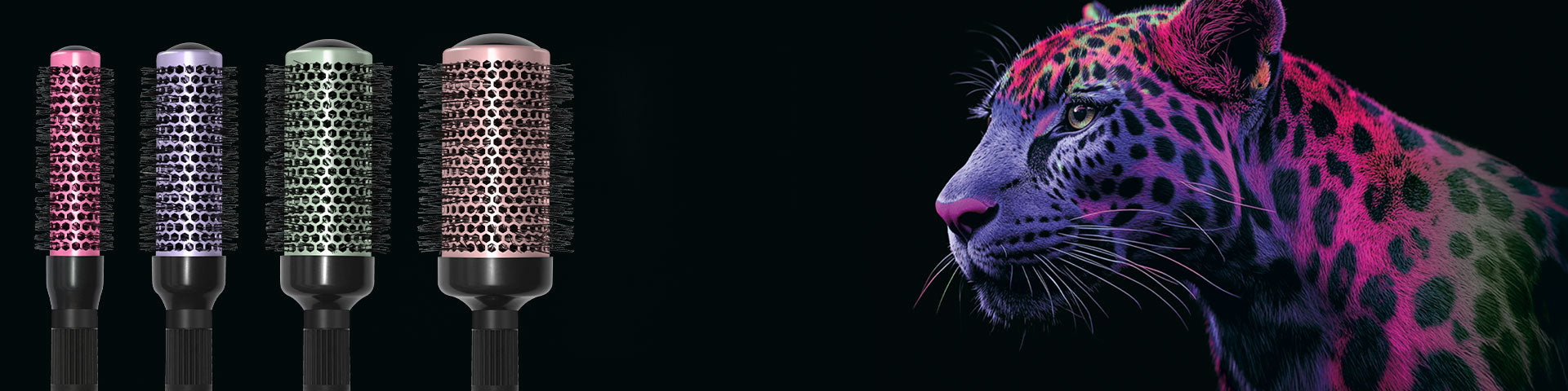 JAGUAR T-Series Flashy Round Brushes – Professional brushes in four colors for fast, voluminous blow-drying