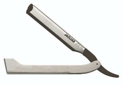 Straight razor with black handle.