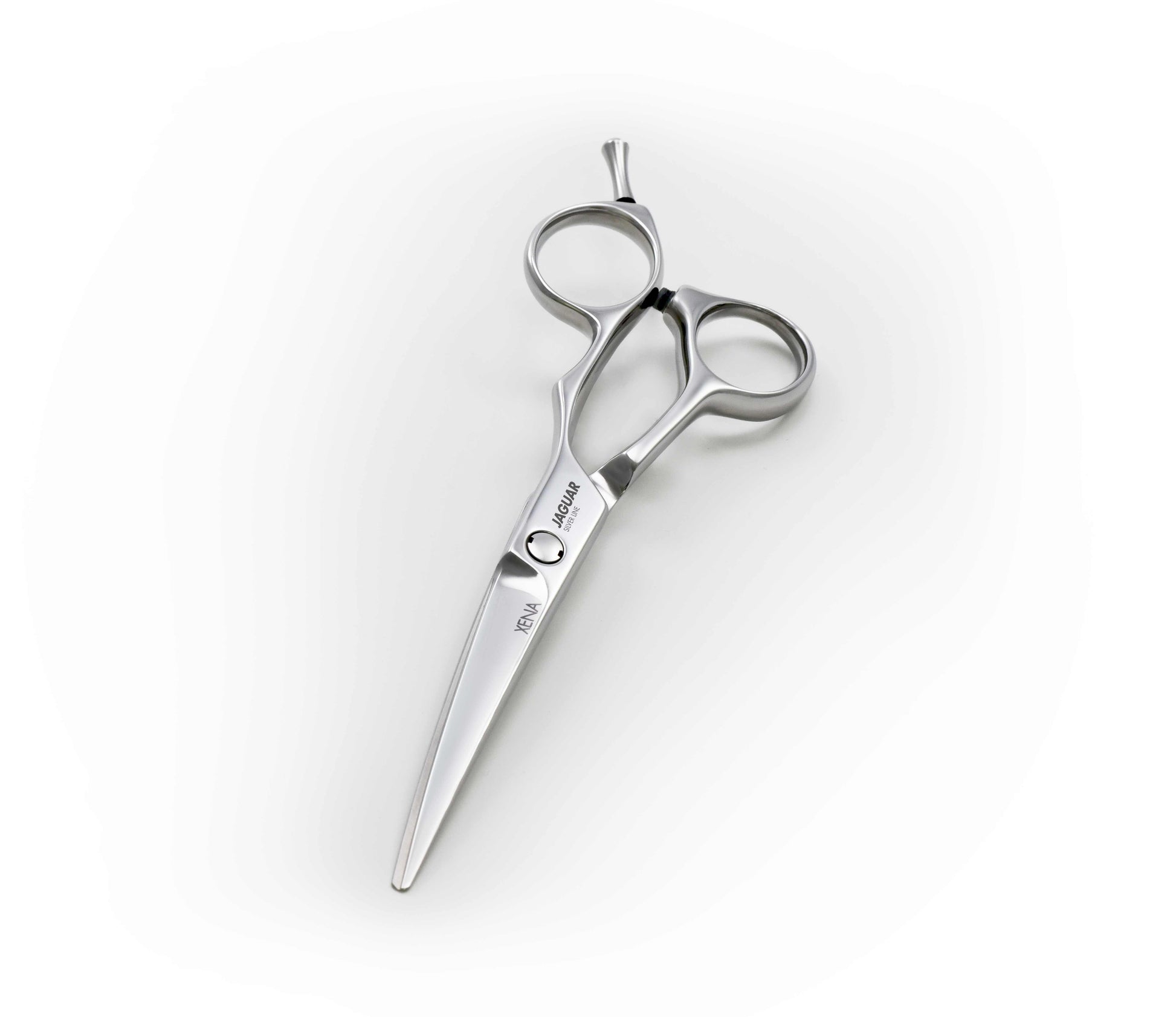 Hairdressing scissors with ergonomic design.
