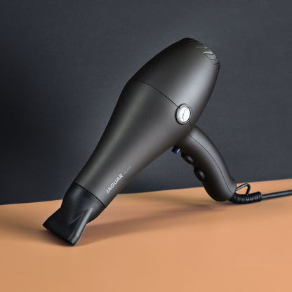 Hair dryer in black.