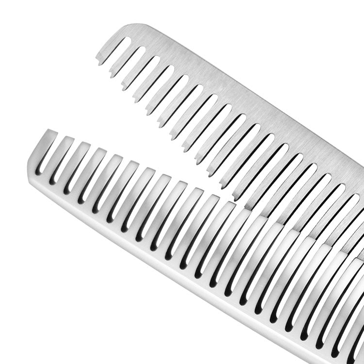 Thinning scissors blades on a white background